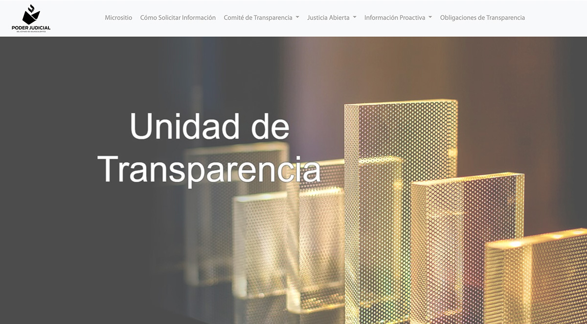 Conoce el Micrositio de Transparencia del Poder Judicial del Estado de Aguascalientes